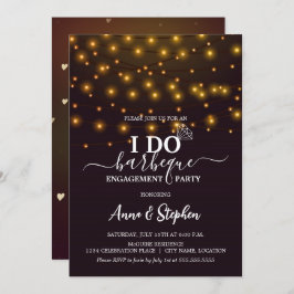 Romantische String Lights I Do GRILLEN Einladung