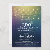 Romantische String Lights I Do GRILLEN Einladung (Vorderseite)