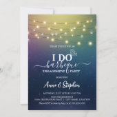 Romantische String Lights I Do GRILLEN Einladung (Vorderseite)