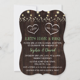 Romantische String Lights Old Barn I DO GRILLEN Einladung