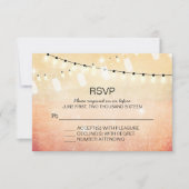 Romantische String Lights RSVP Cards (Vorderseite)
