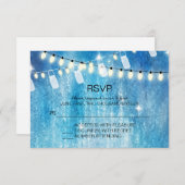 Romantische String Lights RSVP Cards (Vorne/Hinten)