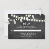 Romantische String Lights RSVP Cards Karte (Vorderseite)
