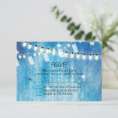 Romantische String Lights RSVP Cards Karte (Stehend Vorderseite)