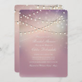Romantische Strung Lights Bridal Dusche Einladung (Vorne/Hinten)
