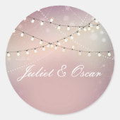 Romantische Strung Lights Stickers (Vorderseite)
