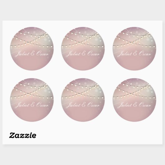 Romantische Strung Lights Stickers (Blatt)
