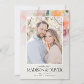 Romantische Summer Blume QR Code Foto Hochzeit Save The Date (Vorderseite)