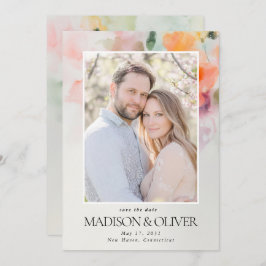 Romantische Summer Blume QR Code Foto Hochzeit Save The Date