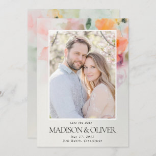 Romantische Summer Blume QR Code Foto Hochzeit Save The Date