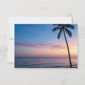 Romantische Sunset Beach Hochzeitkarten RSVP Karte (Rückseite)
