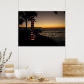 Romantische Sunset-Silhouette Poster (Küche)