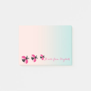 Romantische süße bezaubernde stilvolle Marienkäfer Post-it Klebezettel