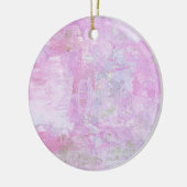 Romantische süße Happy New Year 2016 Soft Pink Keramik Ornament (Links)