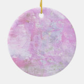 Romantische süße Happy New Year 2016 Soft Pink Keramik Ornament (Hinten)