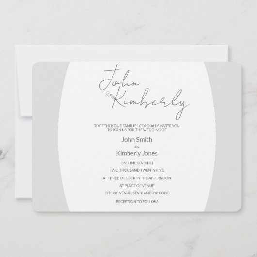 Romantische Swans Monogram Wedding Einladung (Vorderseite)