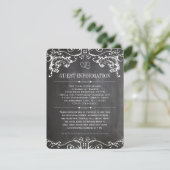 Romantische Swirl Border Chalkboard Typografie ein Einladung (Stehend Vorderseite)