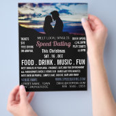 Romantische Szene, Speed Verabredet Event-Werbung Flyer (Hand)