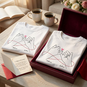 Romantische T - Shirt mit Individuellen Namen