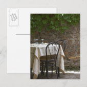 romantische Tabelle für zwei Postkarte (Vorne/Hinten)