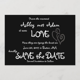 Romantische Tafel des Liebe-Foto-Save the Date Save The Date