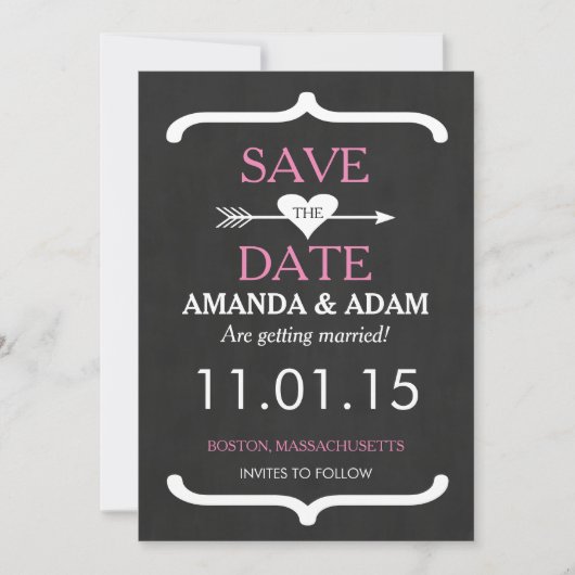 Romantische Tafel Save the Date Postkarte (Vorderseite)
