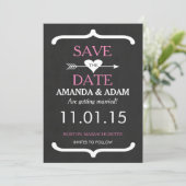 Romantische Tafel Save the Date Postkarte (Stehend Vorderseite)