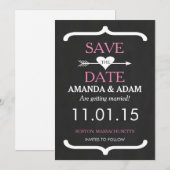 Romantische Tafel Save the Date Postkarte (Vorne/Hinten)