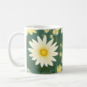 Romantische Tageszeitungen auf Grün Kaffeetasse