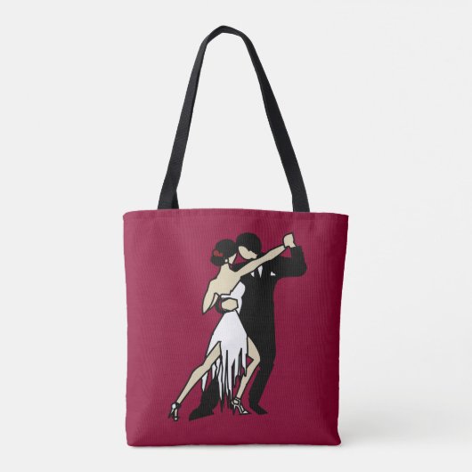 Romantische Tango-Tänzer Tasche (Rückseite)