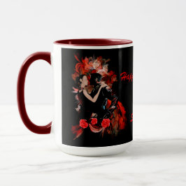 Romantische Tänzer Liebe Herz Valentine Tasse