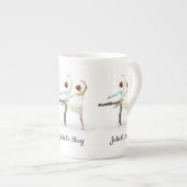 Romantische Tänzer mit Ihrem eigenen Namen oder Te Porzellantasse (Vorderseite Rechts)