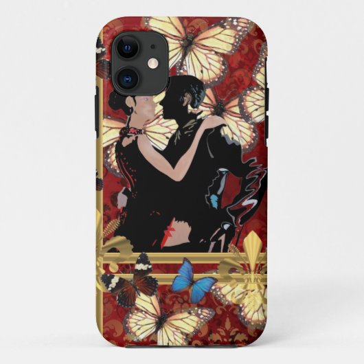 Romantische Tänzer und Schmetterlinge Case-Mate iPhone Hülle (Rückseite)