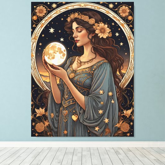 Romantische Tarot Leinwanddruck (Insitu (Holzboden))