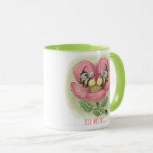 Romantische Tasse Bienen (VorderseiteRechts)