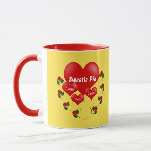 Romantische Tasse der Sweetietorte (Links)