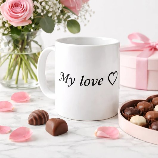 Romantische Tasse "Meine Liebe" mit Herz - Perfekt