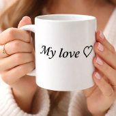 Romantische Tasse "Meine Liebe" mit Herz - Perfekt