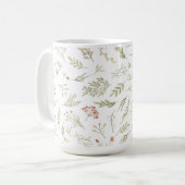 Romantische Tasse mit Blumenkaffee (Vorderseite Links)