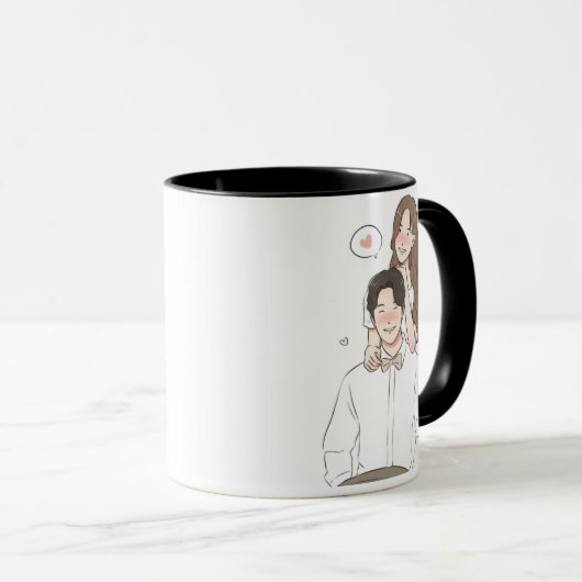 Romantische Tasse Niedliche Liebe Geschenk für Ihm (VorderseiteRechts)