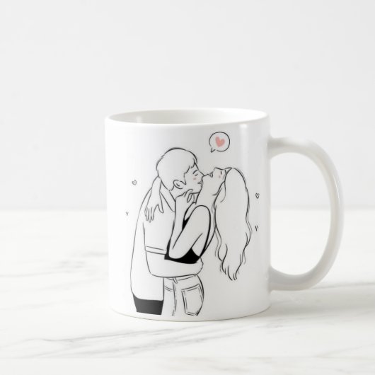 Romantische Tasse - Niedliches Geschenk für Liebha (Rechts)