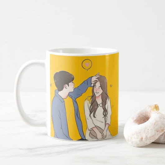 Romantische Tasse Perfekte Liebe Geschenk für Paar (Mit Donut)