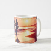 Romantische Tasse Sunset Beach - Couple Silhouette (VorderseiteRechts)