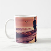 Romantische Tasse Sunset Beach - Couple Silhouette (Links)