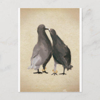 Romantische Tauben Postkarte