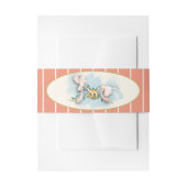 Romantische Taubenkorallenhochzeit Einladungsbanderole (Vorderseite Beispiel)