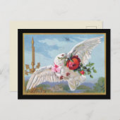 Romantische Taubpostkarte Postkarte (Vorne/Hinten)