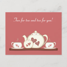 Romantische Teastie Postkarte
