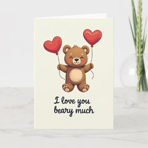 Romantische Teddybär-Liebeskarte Karte
