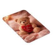 Romantische Teddybär-Valentinsillustration Magnet (Rechte Seite)